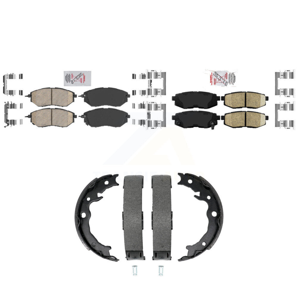 Ceramic Disc Brake Pads Front Rear Kit For 2014-2018 Subaru Forester 2.0L