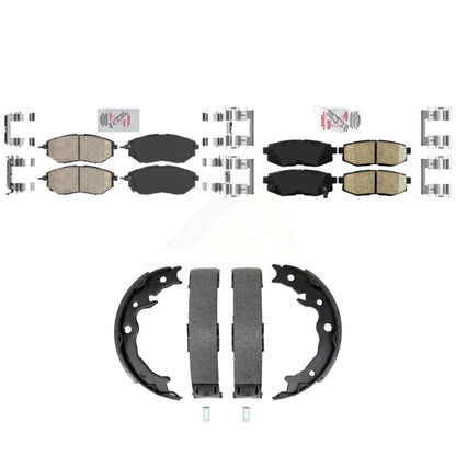 Ceramic Disc Brake Pads Front Rear Kit For 2014-2018 Subaru Forester 2.0L