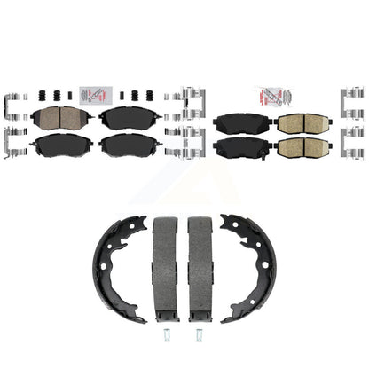 Ceramic Disc Brake Pads Front Rear Kit For 2014-2018 Subaru Forester 2.0L