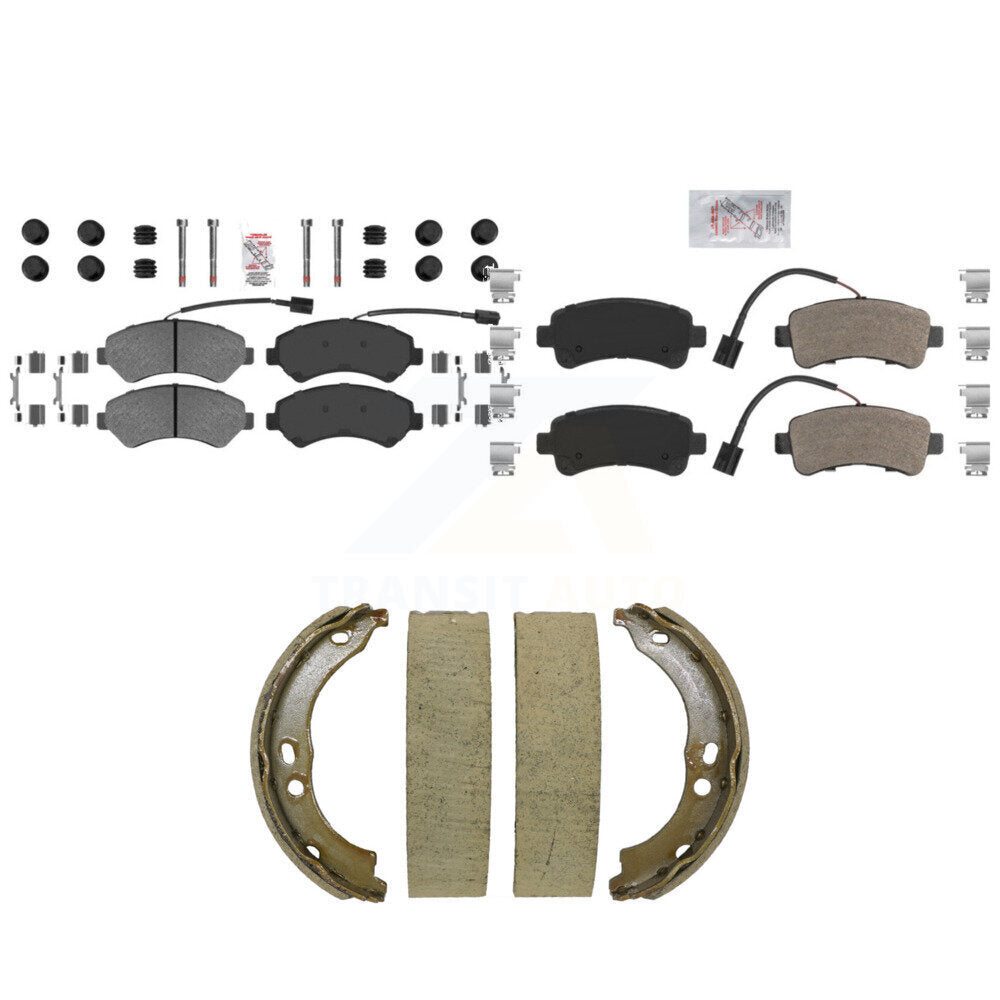 Semi-Metallic Disc Brake Pads Front Rear Kit For Ram ProMaster 2500 3500 1500