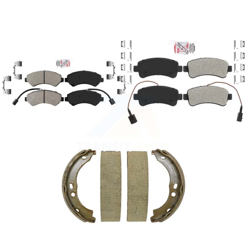 Semi-Metallic Disc Brake Pads Front Rear Kit For Ram ProMaster 2500 3500 1500