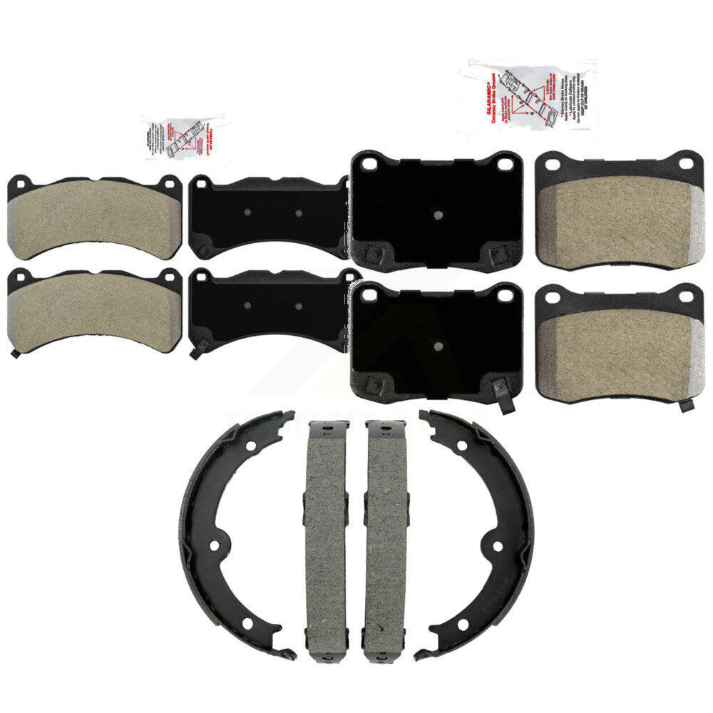 Semi-Metallic Disc Brake Pads Front Rear Kit For 2008-2014 Lexus IS F