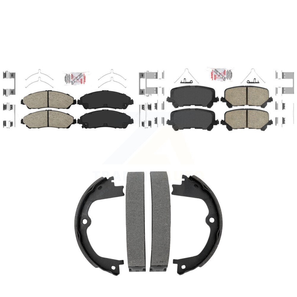 Ceramic Disc Brake Pads Front Rear Kit For Honda Pilot Ridgeline Acura MDX