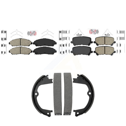 Ceramic Disc Brake Pads Front Rear Kit For Honda Pilot Ridgeline Acura MDX