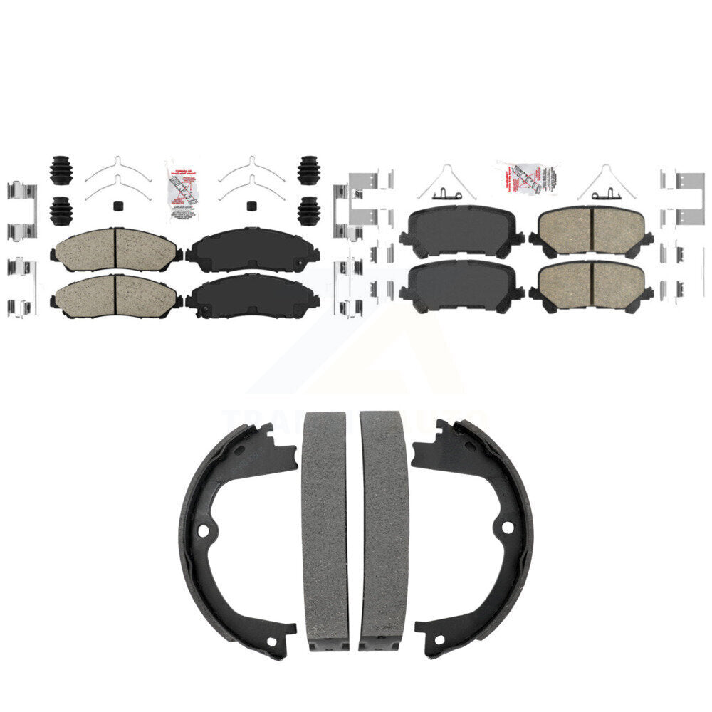 Ceramic Disc Brake Pads Front Rear Kit For Honda Pilot Ridgeline Acura MDX