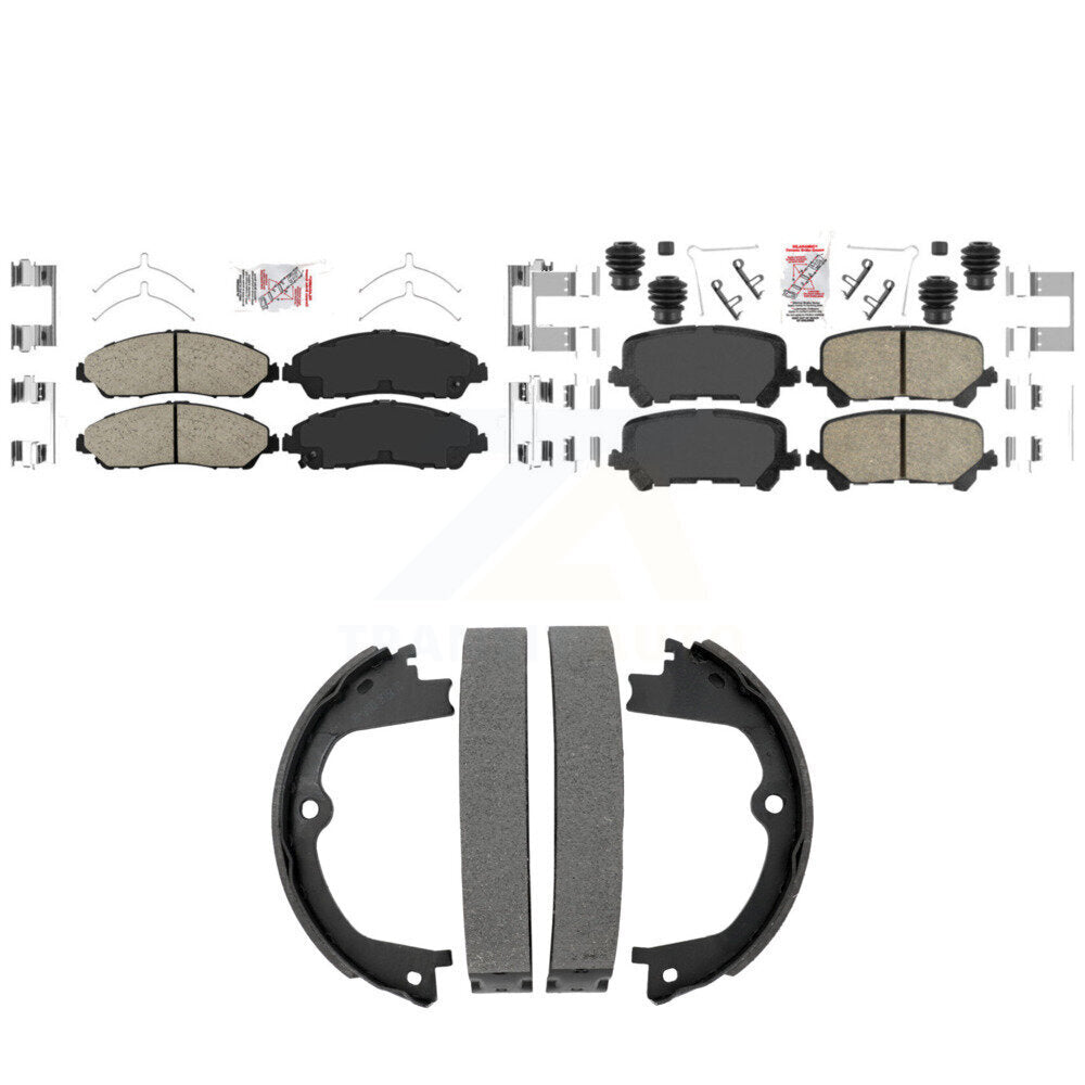 Ceramic Disc Brake Pads Front Rear Kit For Honda Pilot Ridgeline Acura MDX
