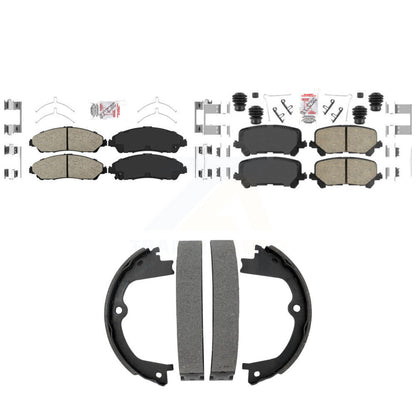 Ceramic Disc Brake Pads Front Rear Kit For Honda Pilot Ridgeline Acura MDX