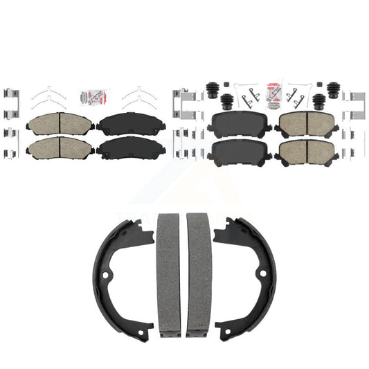 Ceramic Disc Brake Pads Front Rear Kit For Honda Pilot Ridgeline Acura MDX