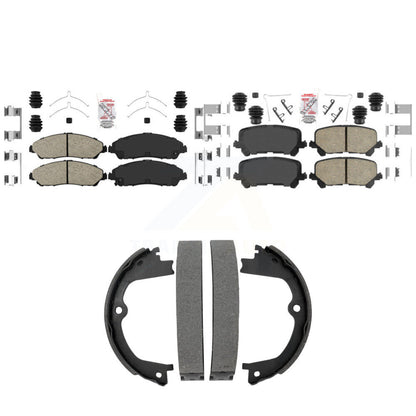 Ceramic Disc Brake Pads Front Rear Kit For Honda Pilot Ridgeline Acura MDX
