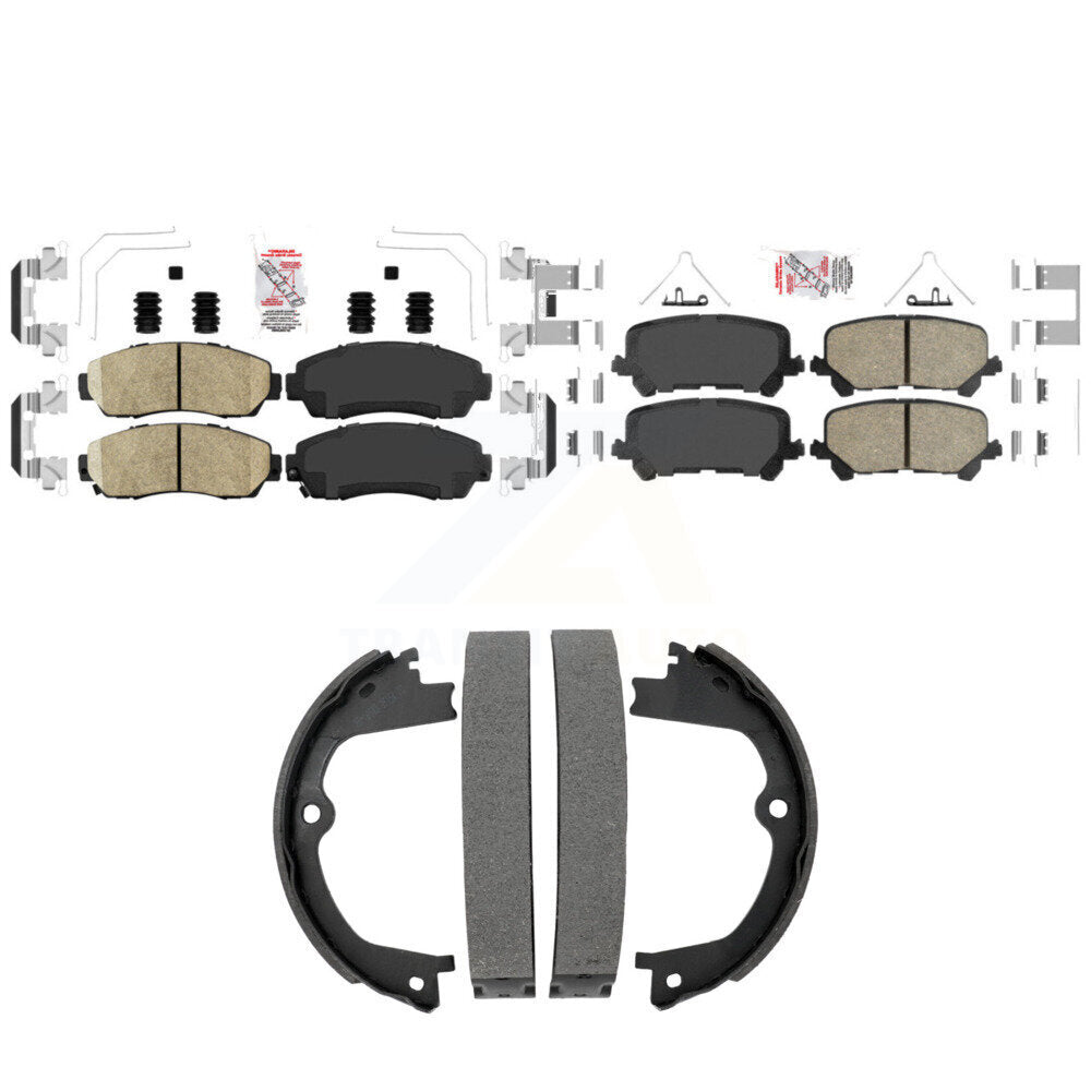 Ceramic Disc Brake Pads Front Rear Kit For 2019-2024 Honda Passport