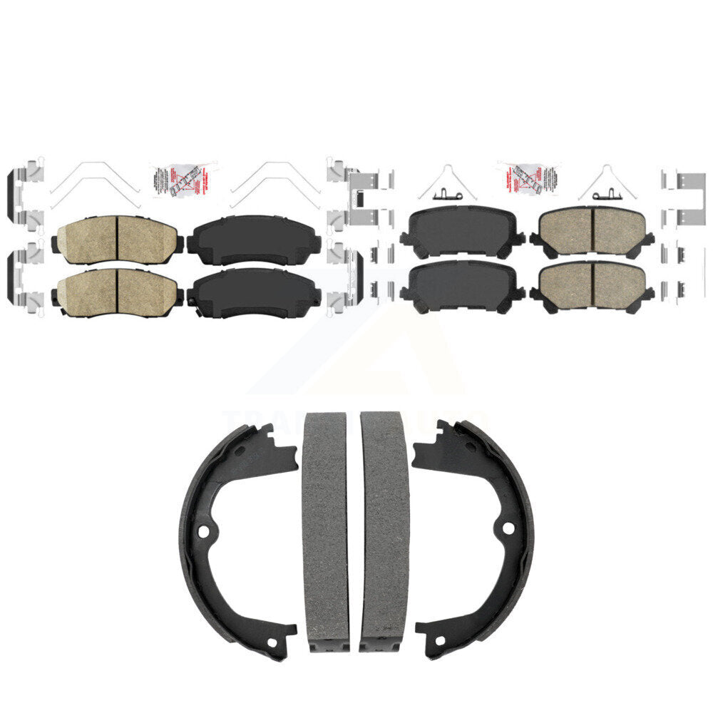 Ceramic Disc Brake Pads Front Rear Kit For 2019-2024 Honda Passport