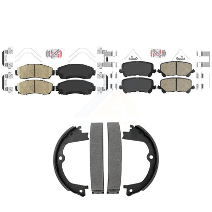 Ceramic Disc Brake Pads Front Rear Kit For 2019-2024 Honda Passport