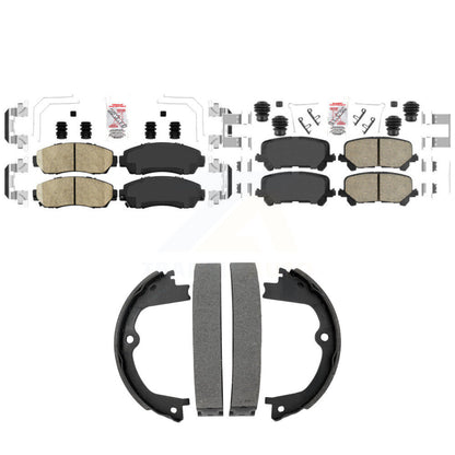 Ceramic Disc Brake Pads Front Rear Kit For 2019-2024 Honda Passport