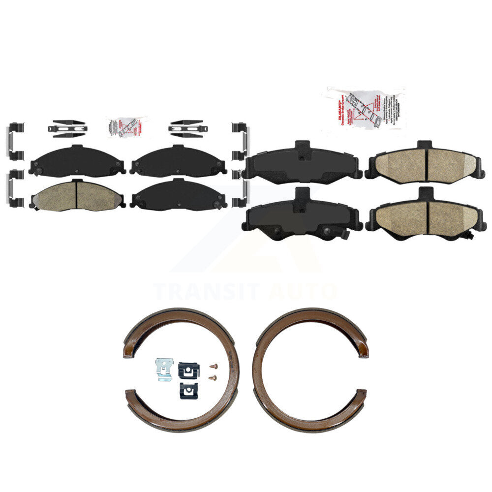 Semi-Metallic Ceramic Disc Brake Pads Front Rear Kit For Pontiac Firebird Camaro