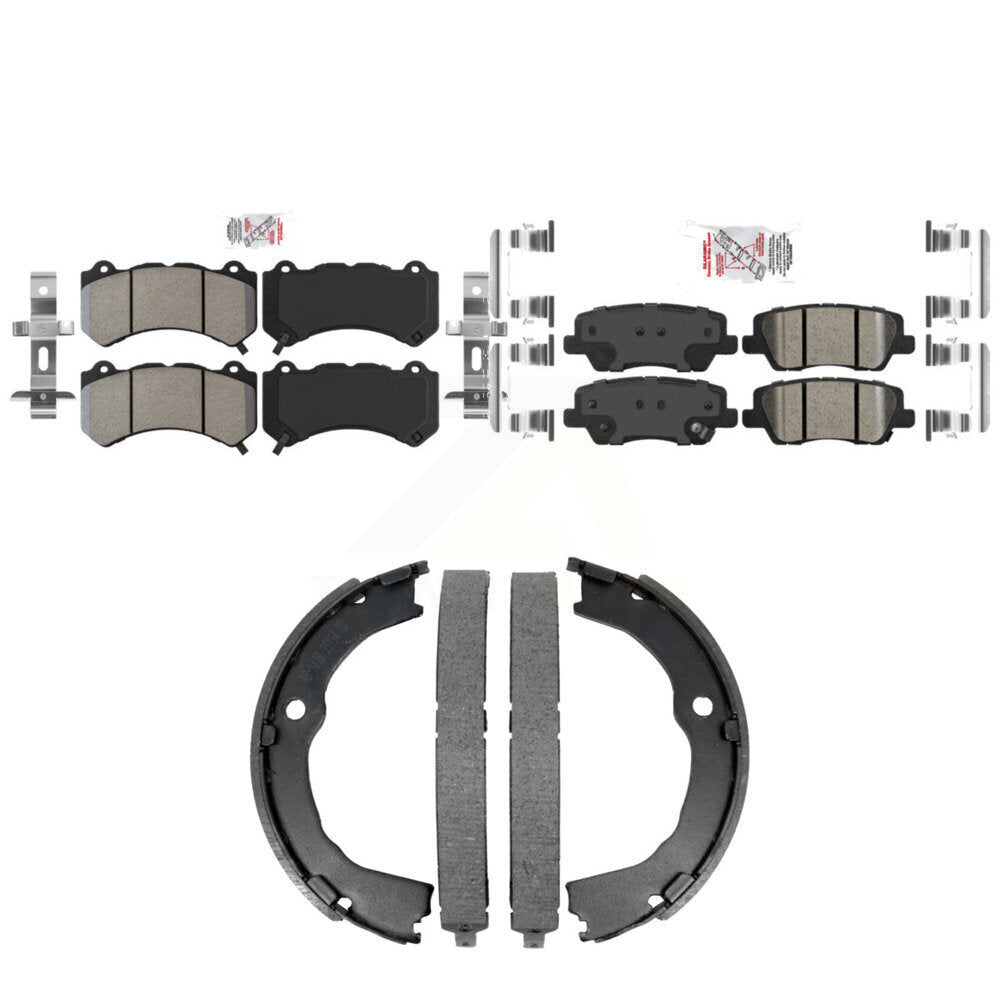 Semi-Metallic Ceramic Disc Brake Pads Front Rear Kit For Cadillac CTS
