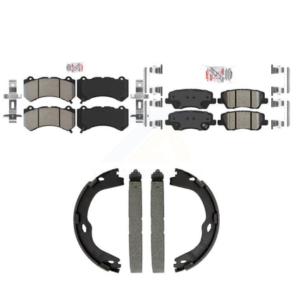 Semi-Metallic Ceramic Disc Brake Pads Front Rear Kit For Cadillac CTS