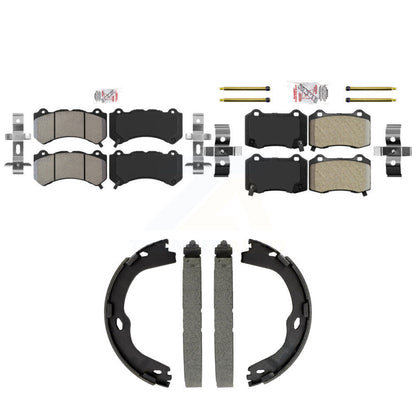 Semi-Metallic Disc Brake Pads Front Rear Kit For 2016 Cadillac CTS V with RWD
