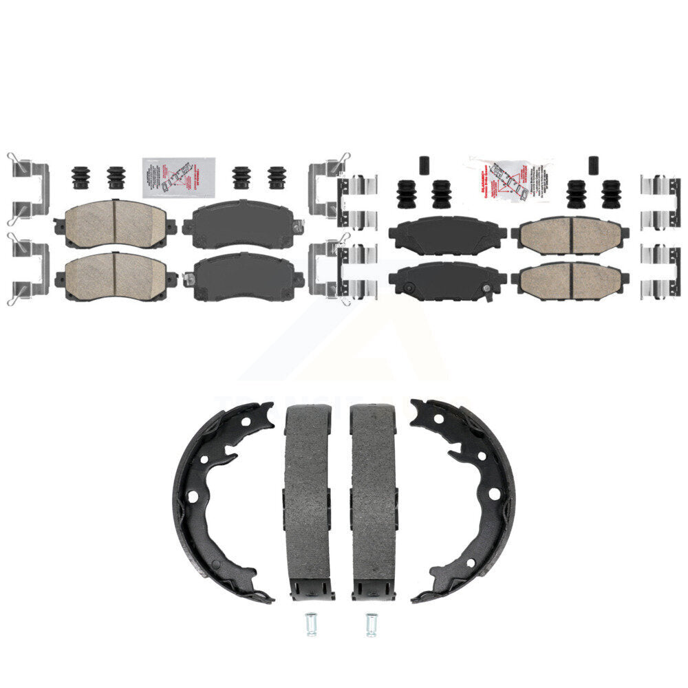 Ceramic Disc Brake Pads Front Rear Kit For Subaru Crosstrek Impreza