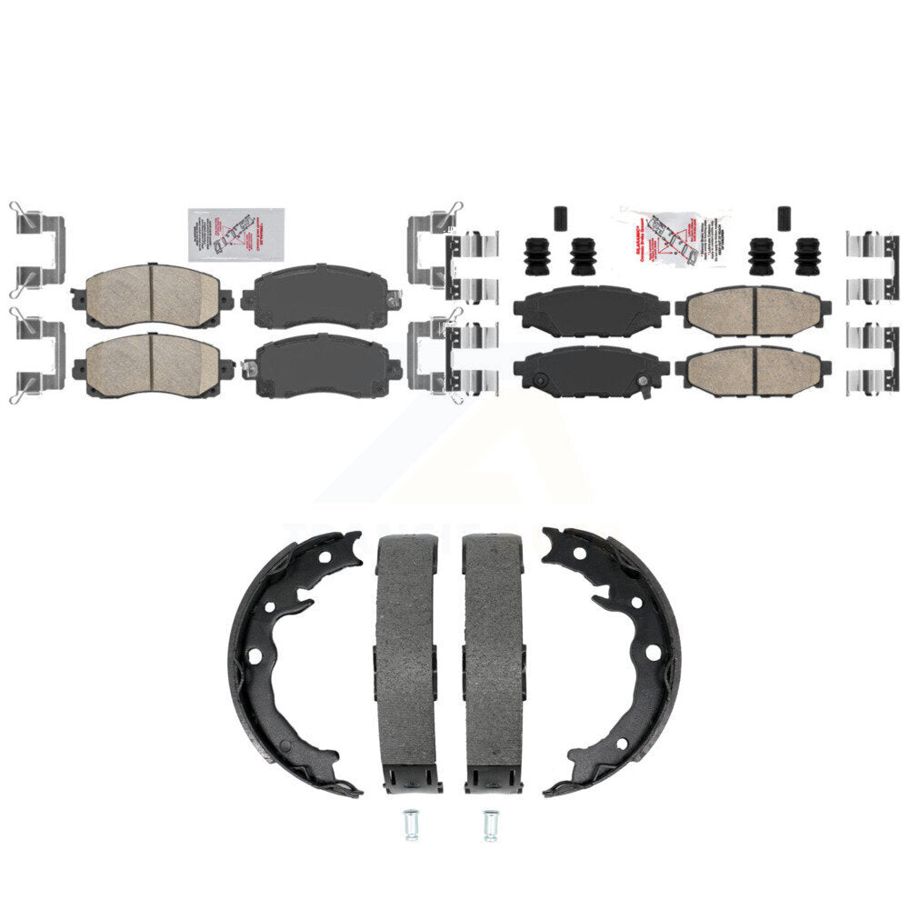 Ceramic Disc Brake Pads Front Rear Kit For Subaru Crosstrek Impreza