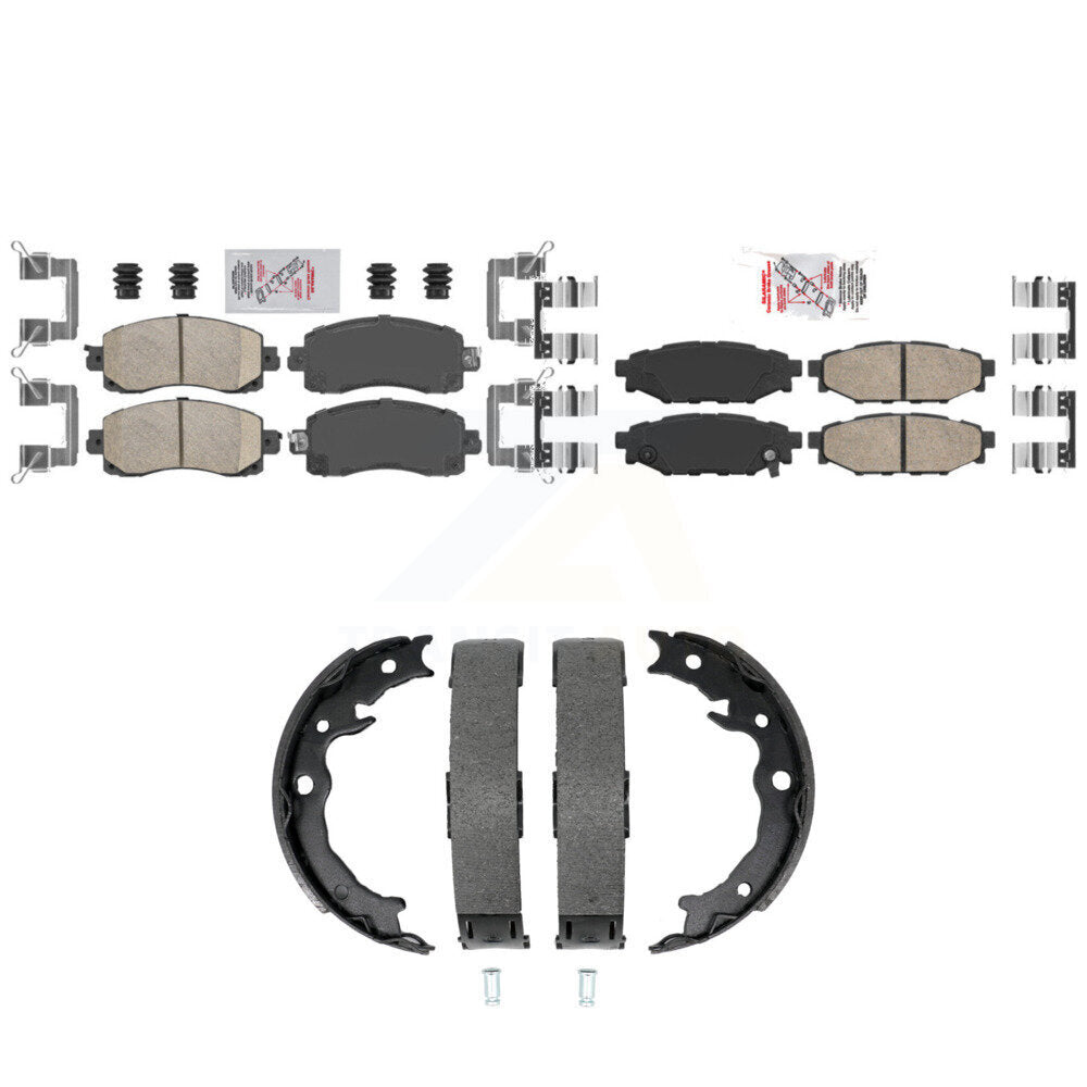 Ceramic Disc Brake Pads Front Rear Kit For Subaru Crosstrek Impreza