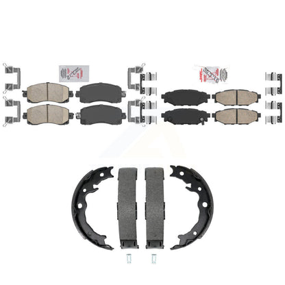 Ceramic Disc Brake Pads Front Rear Kit For Subaru Crosstrek Impreza