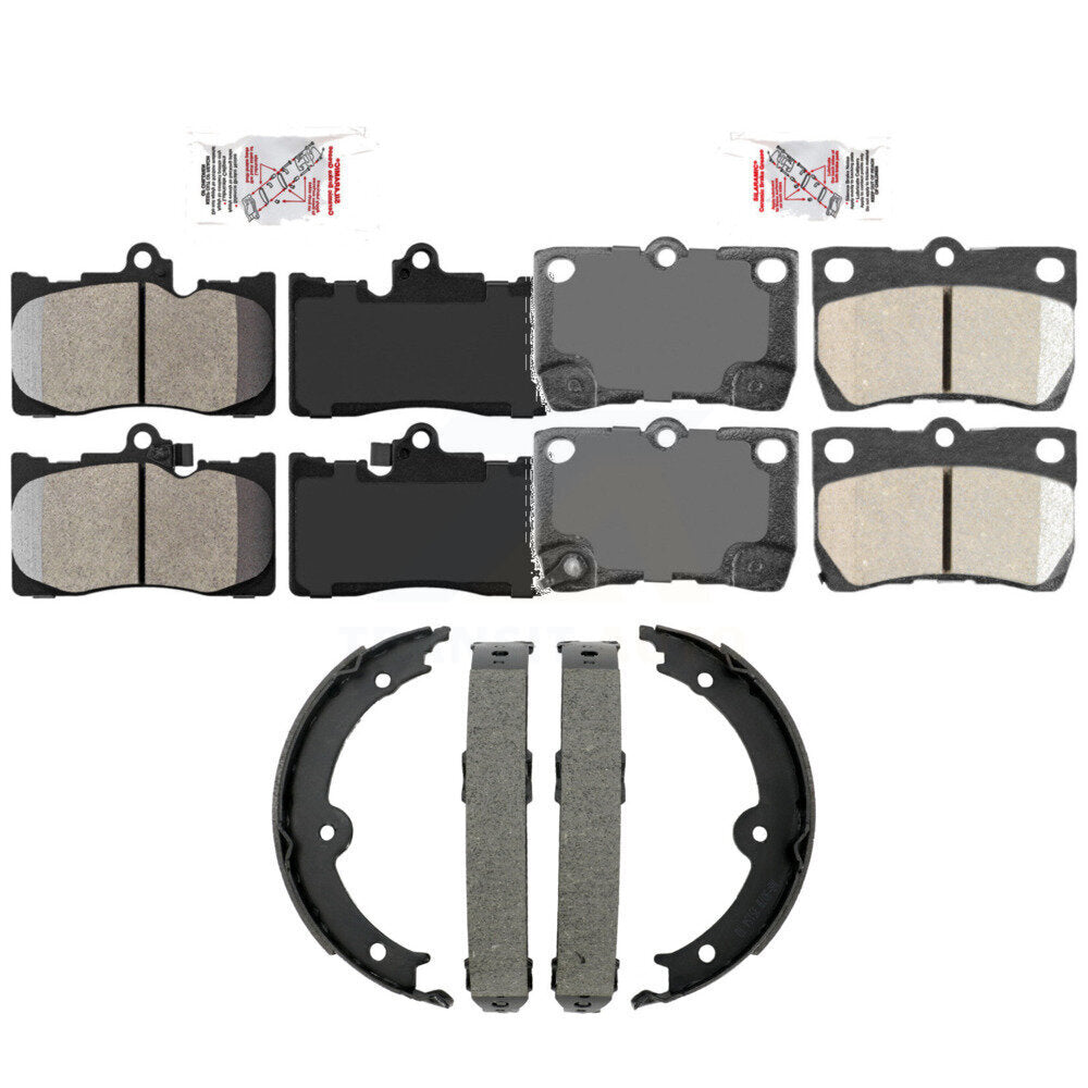 Semi-Metallic Ceramic Disc Brake Pads Front Rear Kit For Lexus IS350 GS350 GS430