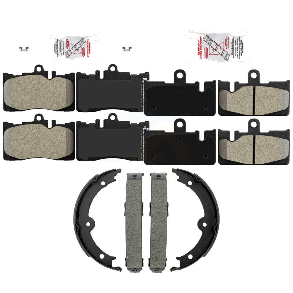 Semi-Metallic Disc Brake Pads Front Rear Kit For 2001-2006 Lexus LS430
