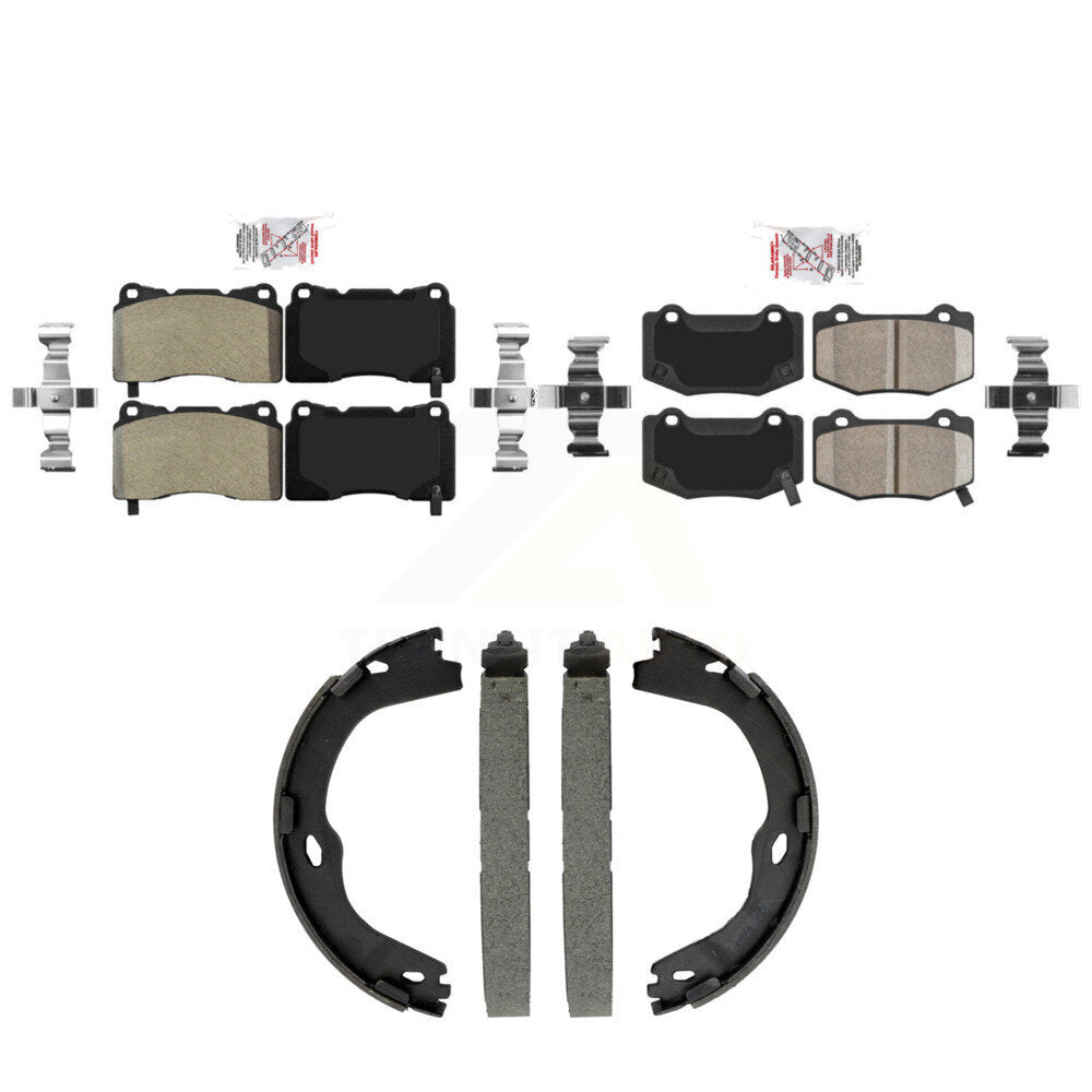 Semi-Metallic Ceramic Disc Brake Pads Front Rear Kit For Chevrolet Corvette
