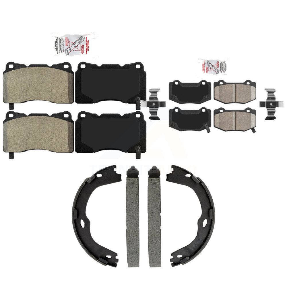 Semi-Metallic Ceramic Disc Brake Pads Front Rear Kit For Chevrolet Corvette