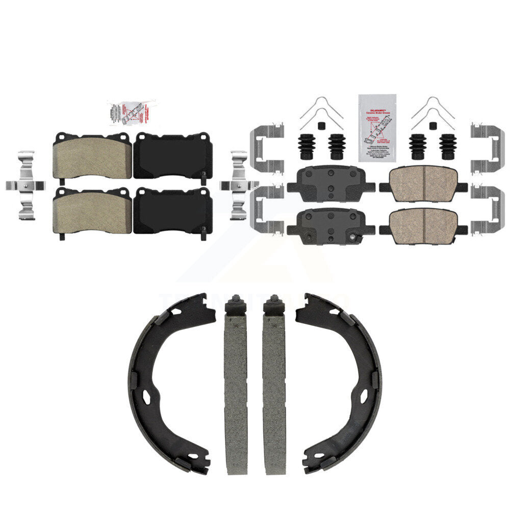 Semi-Metallic Ceramic Disc Brake Pads Front Rear Kit For Chevrolet Camaro