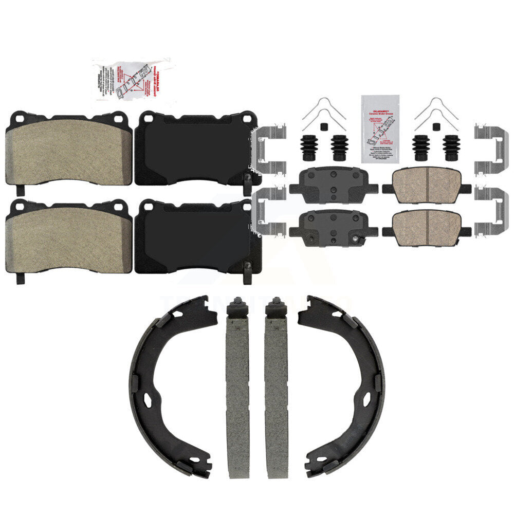 Semi-Metallic Ceramic Disc Brake Pads Front Rear Kit For Chevrolet Camaro