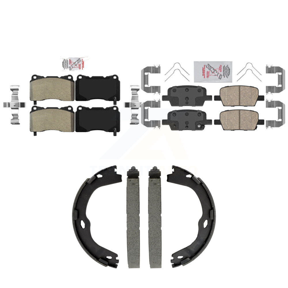 Semi-Metallic Ceramic Disc Brake Pads Front Rear Kit For Chevrolet Camaro