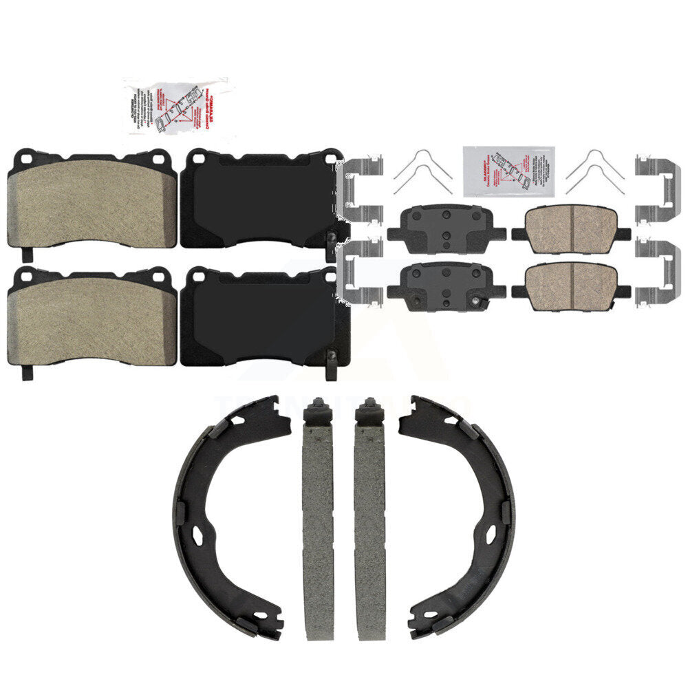 Semi-Metallic Ceramic Disc Brake Pads Front Rear Kit For Chevrolet Camaro