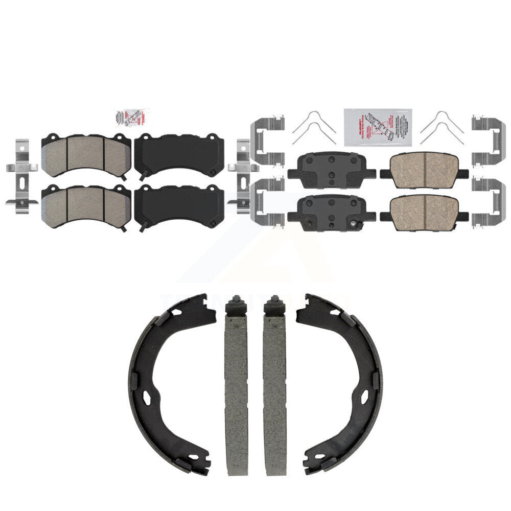 Semi-Metallic Ceramic Disc Brake Pads Front Rear Kit For Chevrolet Camaro