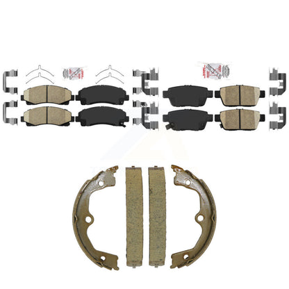 Ceramic Disc Brake Pads Front Rear Kit For 2009-2014 Acura TL