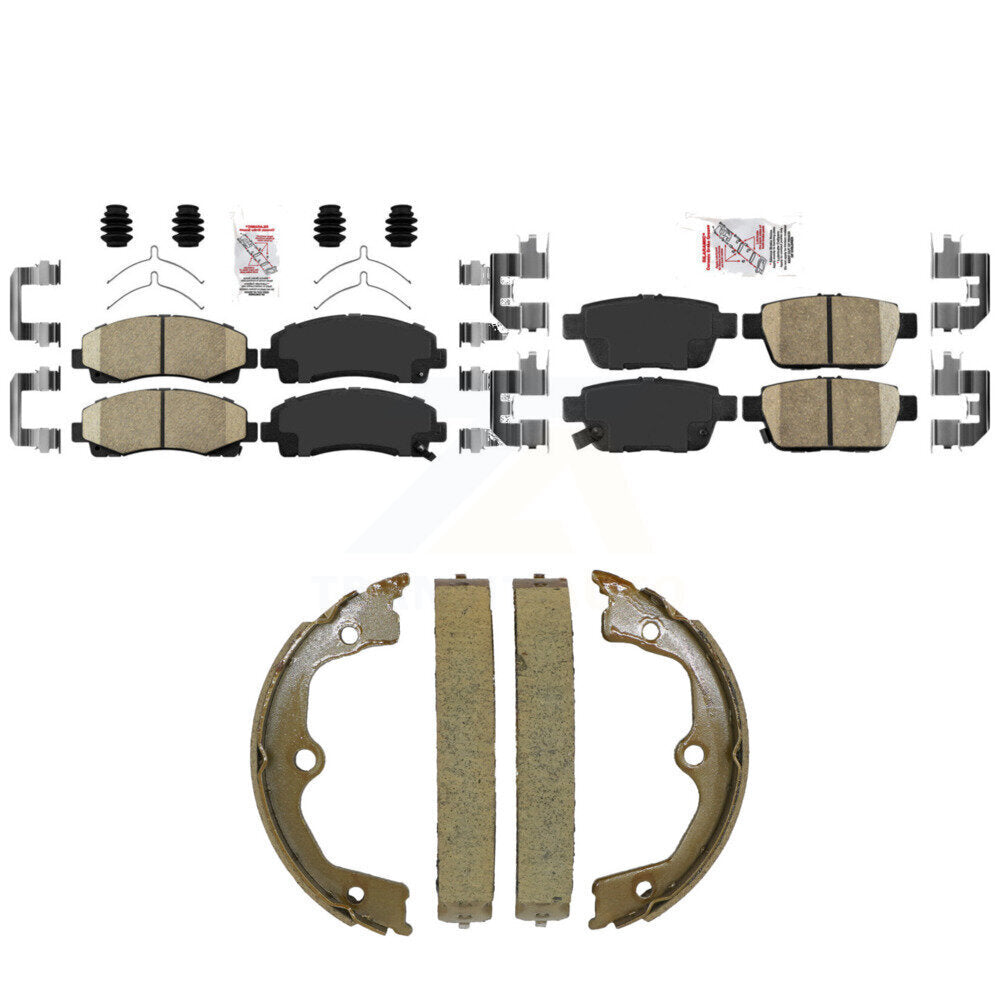 Ceramic Disc Brake Pads Front Rear Kit For 2009-2014 Acura TL