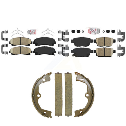 Ceramic Disc Brake Pads Front Rear Kit For 2009-2014 Acura TL
