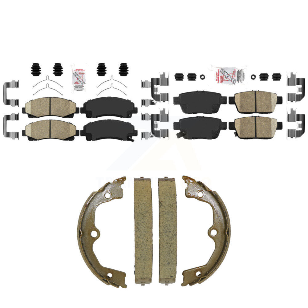 Ceramic Disc Brake Pads Front Rear Kit For 2009-2014 Acura TL