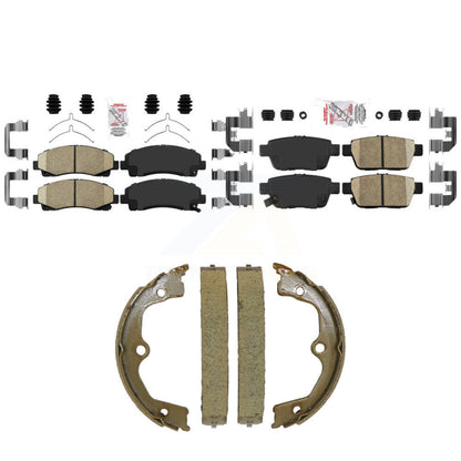 Ceramic Disc Brake Pads Front Rear Kit For 2009-2014 Acura TL