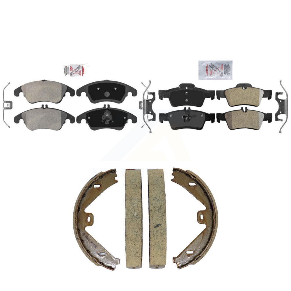 Semi-Metallic Disc Brake Pads Front Rear Kit For Mercedes-Benz E350 E400 E250