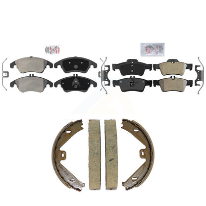 Semi-Metallic Disc Brake Pads Front Rear Kit For Mercedes-Benz E350 E400 E250