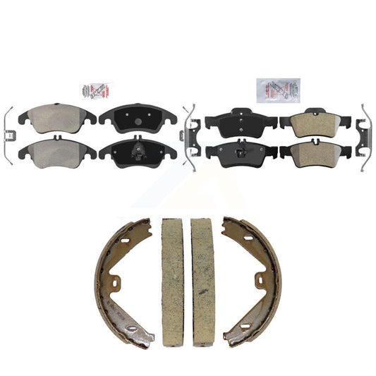 Semi-Metallic Disc Brake Pads Front Rear Kit For Mercedes-Benz E350 E400 E250