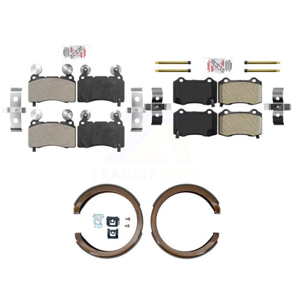 Semi-Metallic Disc Brake Pads Front Rear Kit For 2015-2017 Chevrolet SS