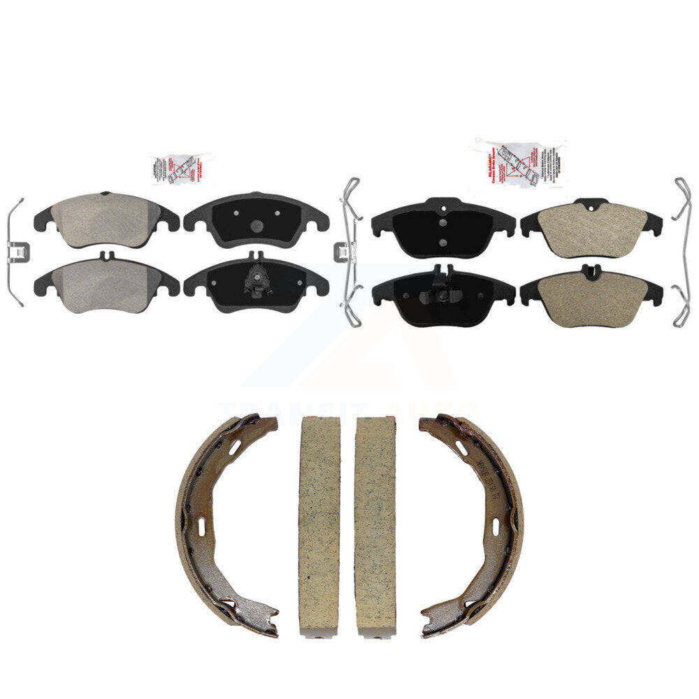 Semi-Metallic Disc Brake Pads Front Rear Kit For Mercedes-Benz C300 E350 C350
