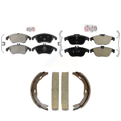 Semi-Metallic Disc Brake Pads Front Rear Kit For Mercedes-Benz C300 E350 C350