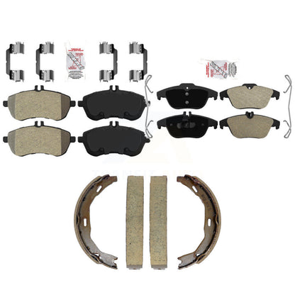 Semi-Metallic Disc Brake Pads Front Rear Kit For Mercedes-Benz C300 C250 C230