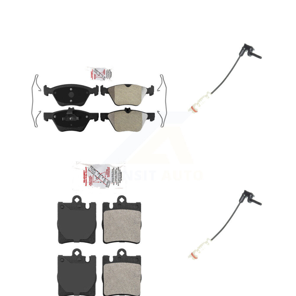 Ceramic Brake Pads Wear Sensor Front Rear Kit For Mercedes-Benz E320 CLK320 E430