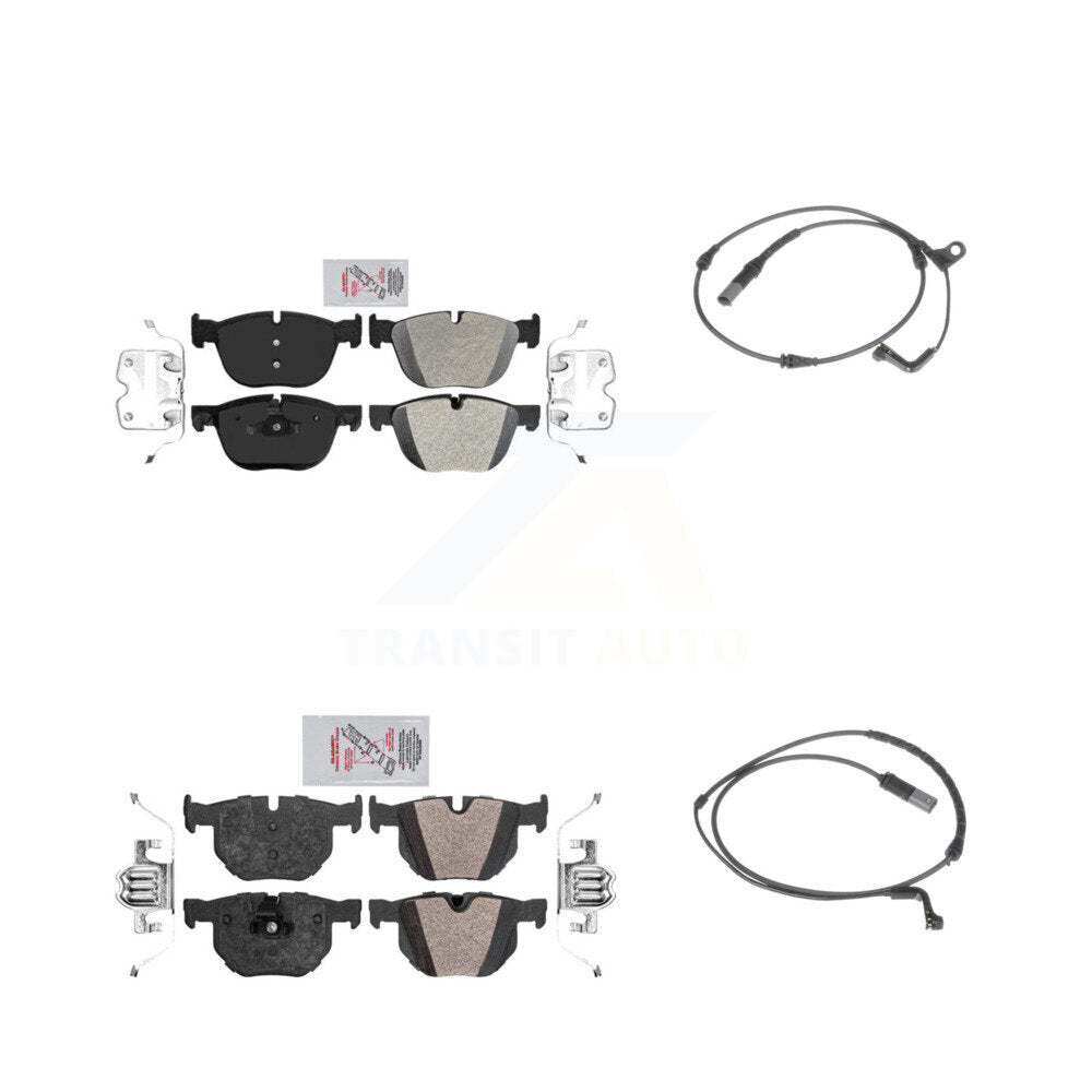 Ceramic Disc Brake Pads And Wear Sensors Front Rear Kit For BMW X5 X6