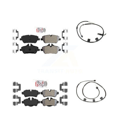 Ceramic Disc Brake Pads And Wear Sensors Front Rear Kit For Mini Cooper 1.6L