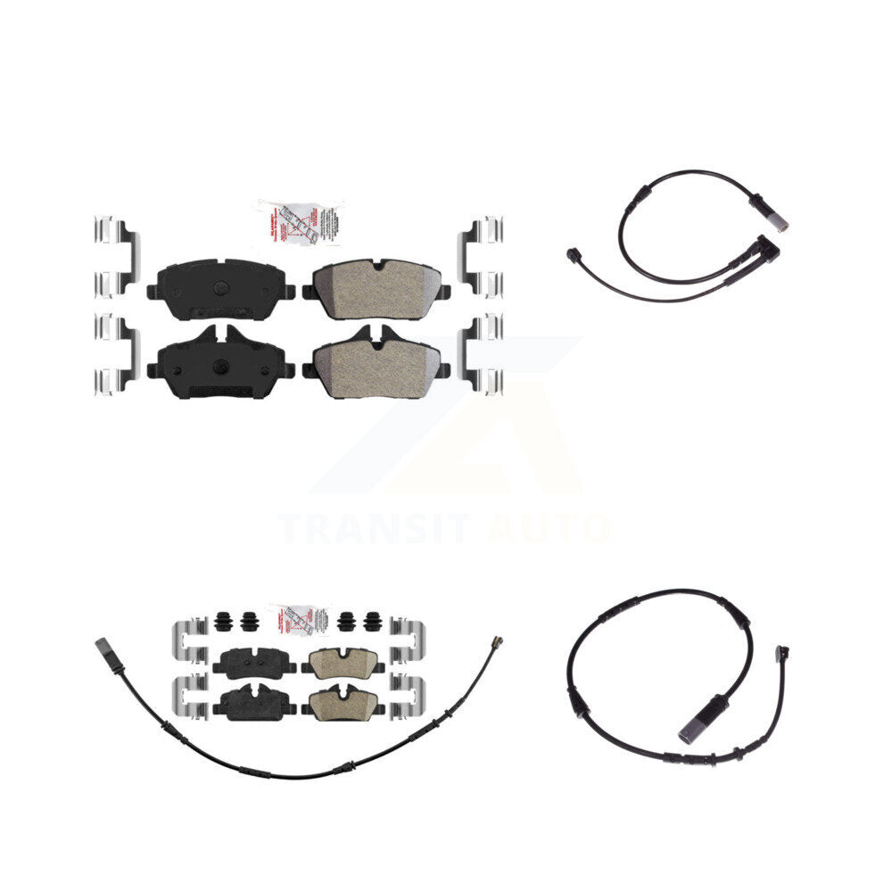 Ceramic Disc Brake Pads And Extra Wear Sensors Front Rear Kit For Mini Cooper